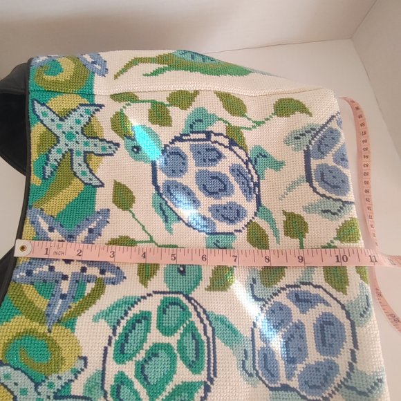 Sea Turtle Starfish Cross Stitch Purse shoulder Bag - Picture 16 of 16
